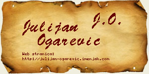 Julijan Ogarević vizit kartica